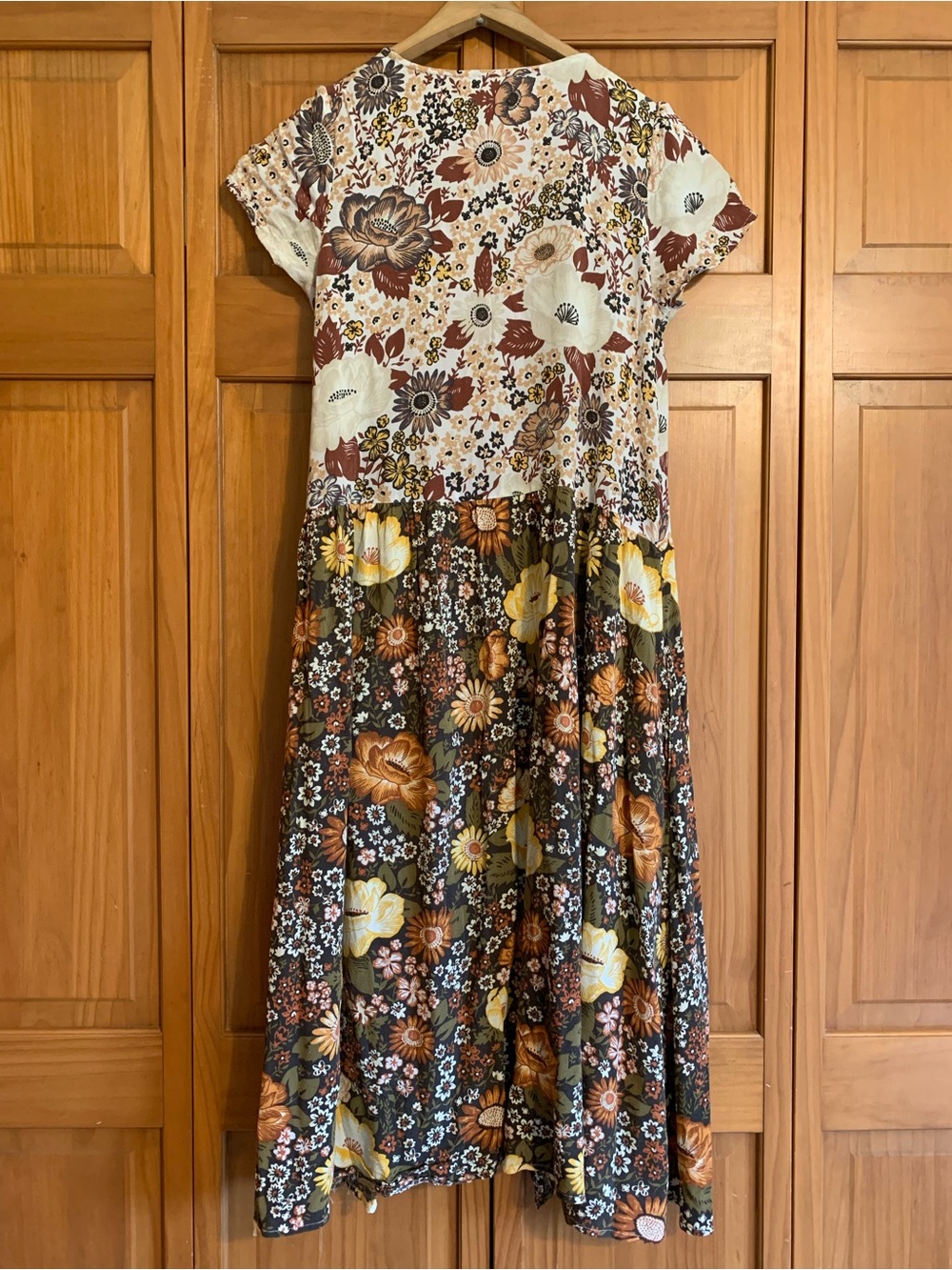 Spell and the Gypsy Collective Desert Daisy Babydoll Floral Patchwork Midi Dress - Picture 4 of 8